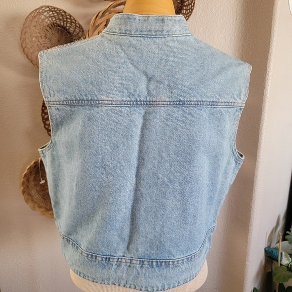Vintage Rockies Western Denim Vest SZ L - Picture 5 of 7